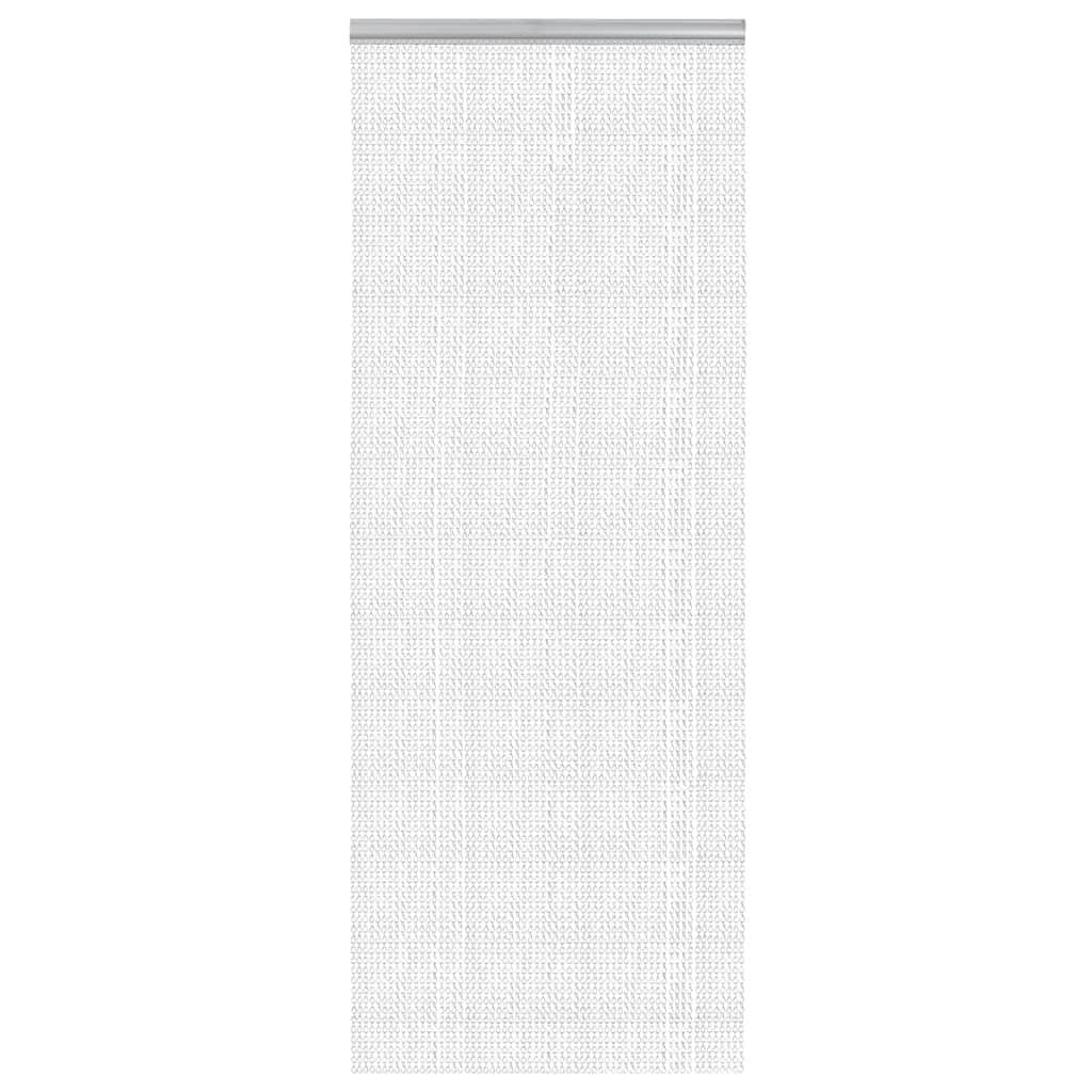 Türvorhang aus Aluminium Ketten 80 x 221 cm mit Fliegengitter für Tür und Balkontür, Moskitonetz mit einfachem Durchgang
