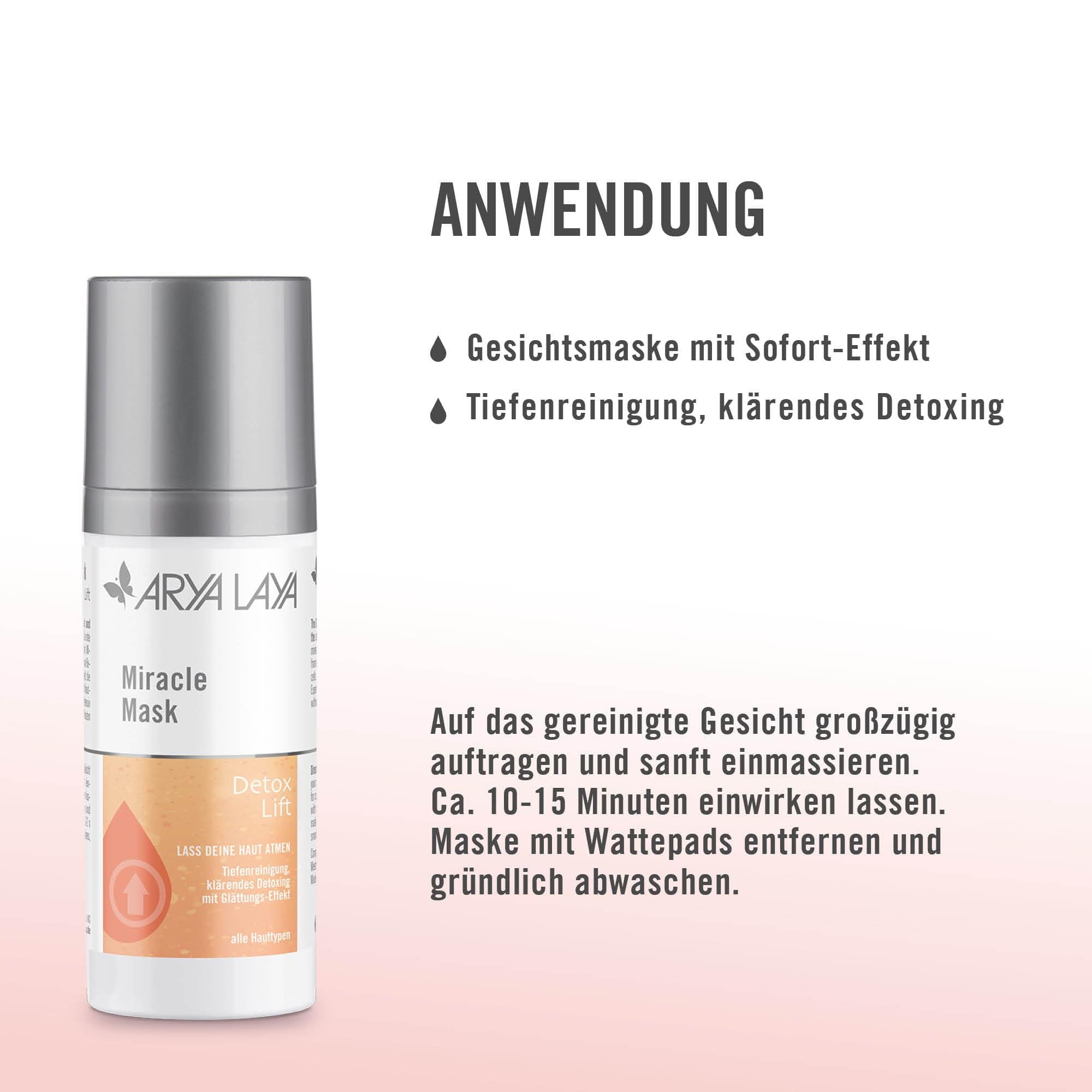 ARYA LAYA Miracle Mask Trio, 3 x 30 ml: pflegende Gesichtsmasken im Set, für alle Hauttypen: mit Glow-Effekt, Glättungs-Effekt & Beruhigungs-Effekt