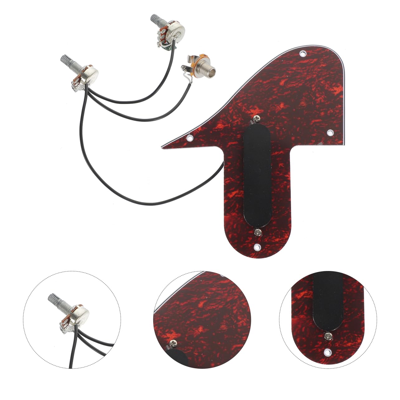 Supvox Mandolin Pickguard Assembly Mit Humbucker-pickup in Rot-tortoisenschild Pvc-schutzplatte Stil Mandolinen Schlagfest Kratzfest