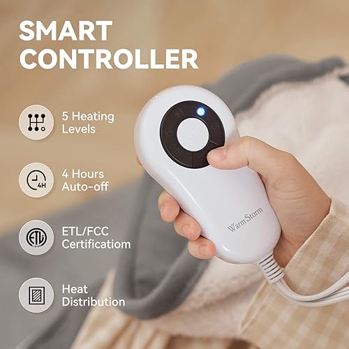 Miniatura 3 de Electric Throw Blanket with 4 Heating Levels  3Hrs Auto Off Super Soft Flannel Heated Throw Blankets 50×60 Over-Heat Protect ETL Certified and