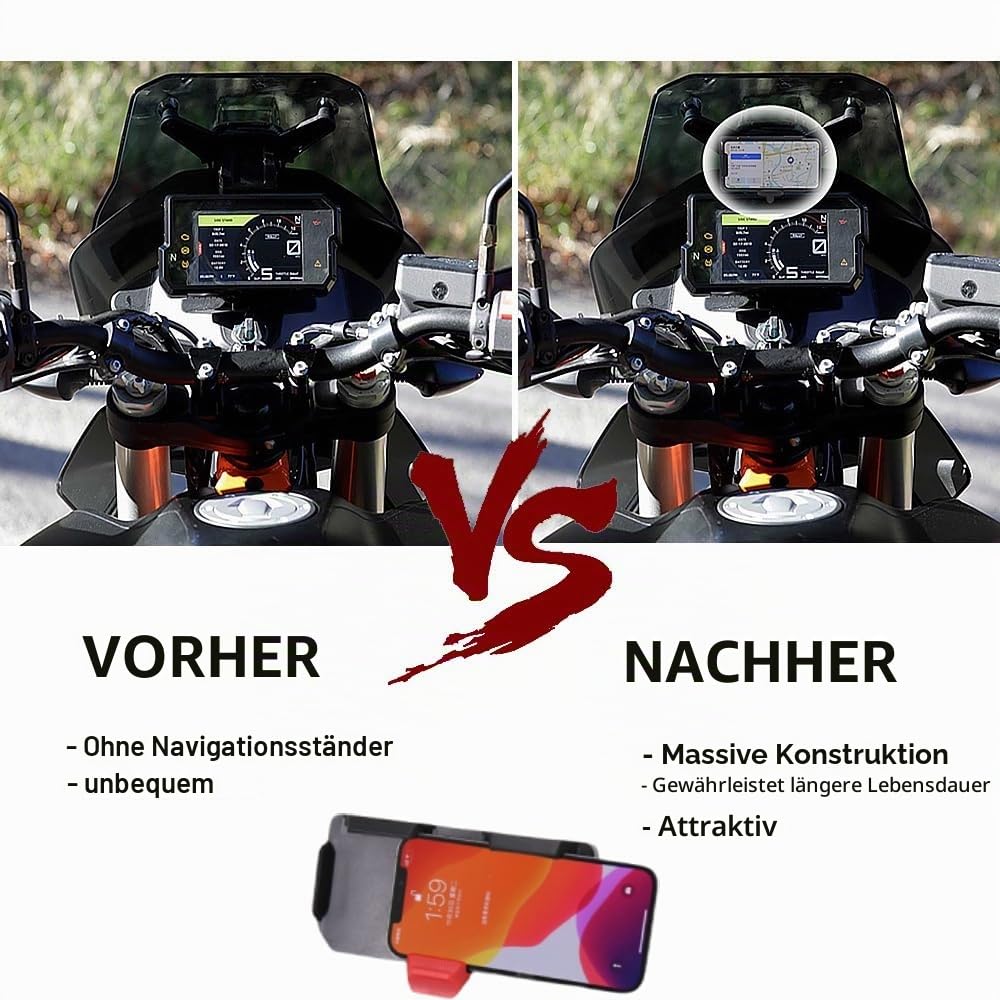 Navigationshalterung kabelloses Laden für GPS-Handy Motorrad für BMW R1300GS R1200GS ADV R1250GS CRF1000L S1000XR F900R F900XR F850GS F800GS F750GS F700GS Motorradzubehör