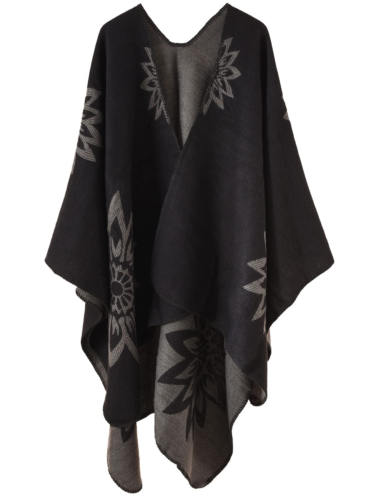Poncho Estola Capa de Mujer Cárdigan de Punto Manta Capas Bufanda Chal Grande Diseño Simple para Invierno