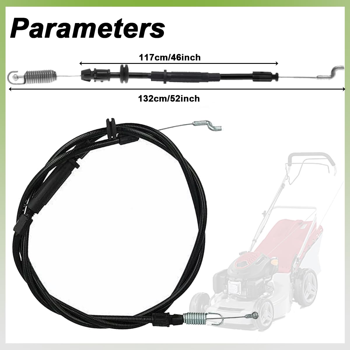 ZAMDOE 381030051/0 Cable de Embrague/transmisión para Mountfield SP533 SP533ES SP53H S461RPD para Mr Bricolage para Mac Allister para Green Cut para Ggp Cable de Embrague/transmisión