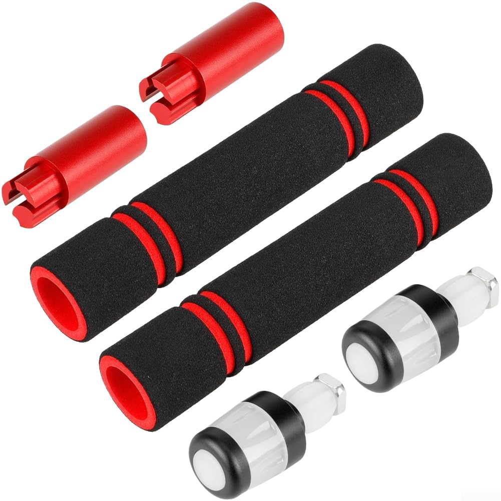 Elektroroller-Lenkerverlängerung mit LED-Licht-Set, Silikon-Griffstange, für Xiaomi für M365 Pro 2 Max G30 Essential, mehrfarbiges Nachtfahren-Zubehör, Rot (G)