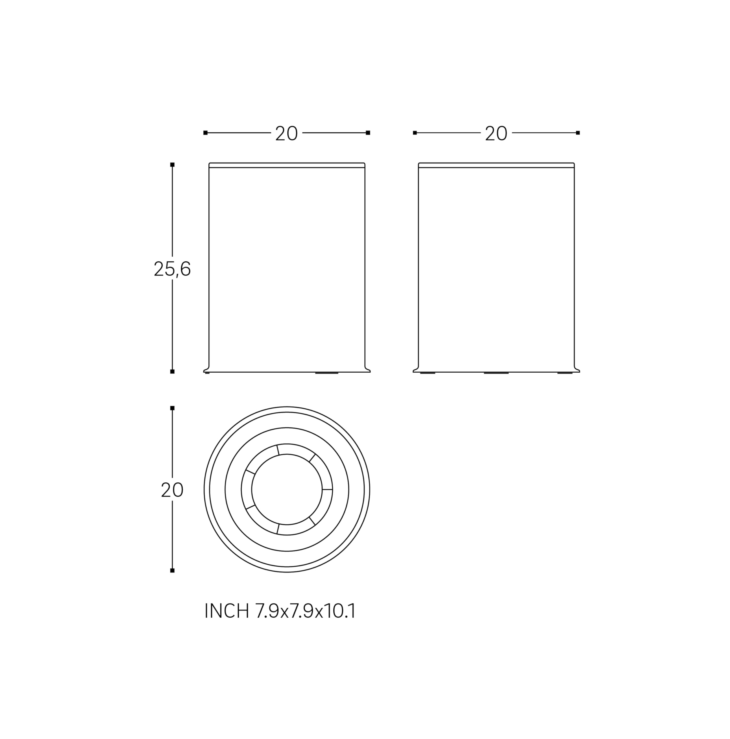COSMIC Architect Sp Papelera de Baño y Cocina Sin Tapa Fabricada en Metal de Diseño Moderno y 5L de Capacidad. Cubo de Basura Redondo y Pequeño para Aseo de Color Acero Inoxidable Mate