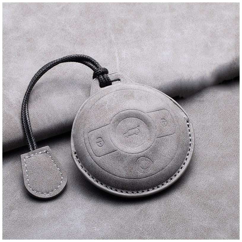 ZABEES Car Key Fob Cover for Smart #1, Luxury Leather Key Case