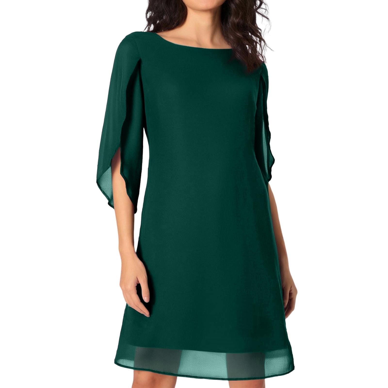 Robe en Mousseline à Manches pour Femme CL11125 Robe Noire Hiver