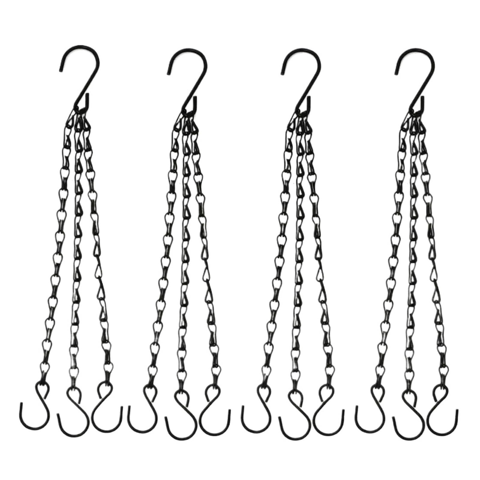 FJSNGPSBQPC 40cm, Home Garden Decor,Imitation Rattan Hanging Chain, Flower Pot With 3 Hooks Basin Hydroponic Plants Plant Grow(4pcs)
