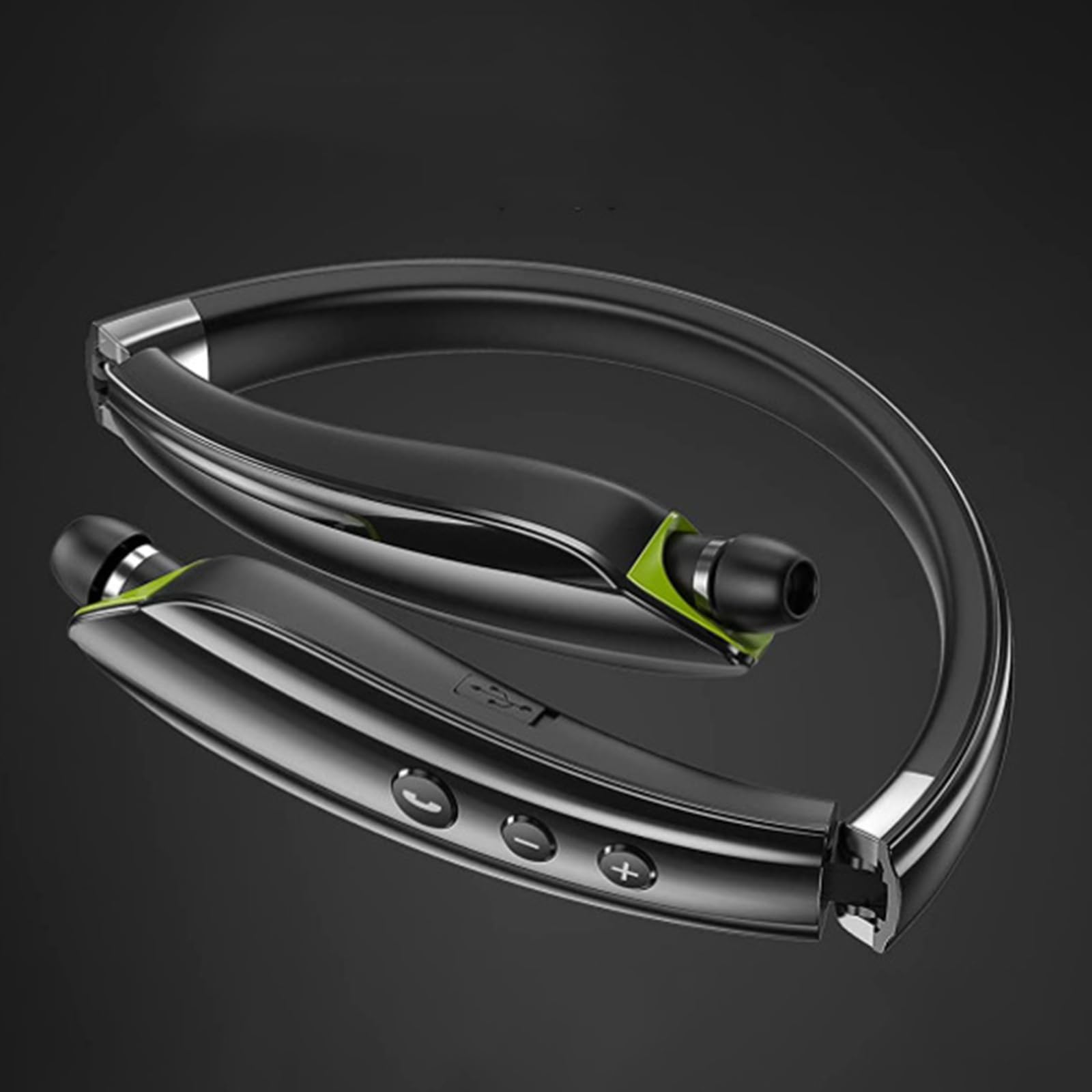 Neckband Earphones Bluetooth Headphones Retractable Earbuds CVC6 0 Noise Cancelling Bluetooth Headset Wireless Ear Buds Neckband with Mic