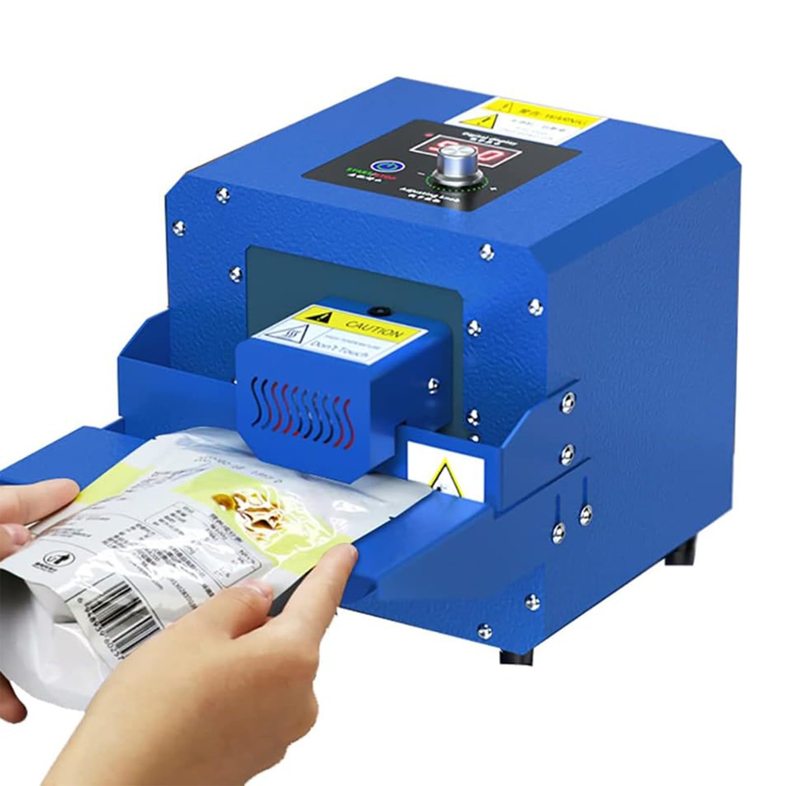Selladora térmica automática de Bolsas de plástico de 300 W, selladora de Rodillos continuos con Control de Temperatura, para Bolsas de Aluminio y de Papel Kraft.