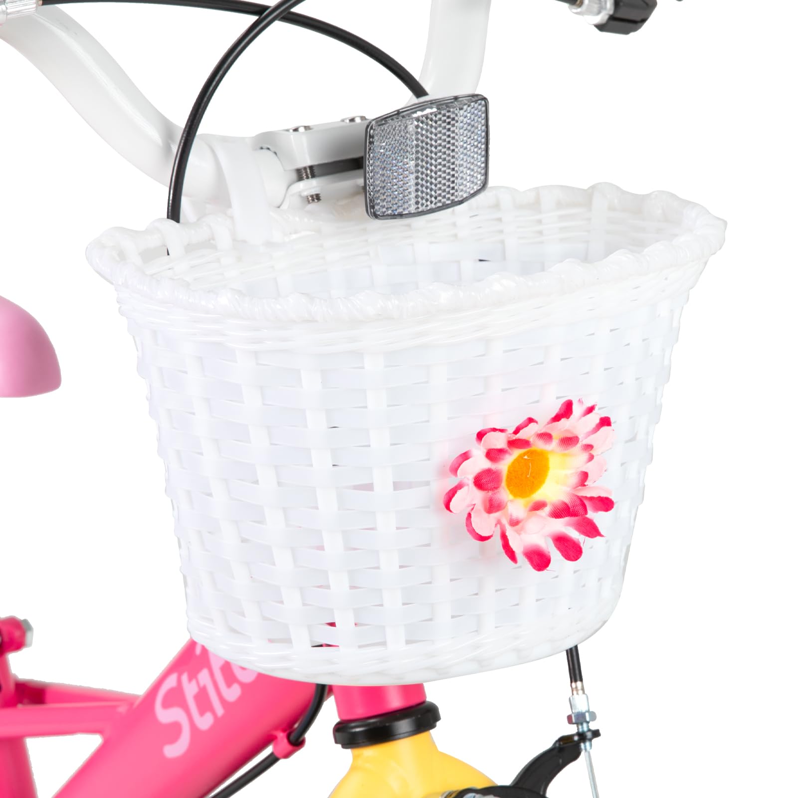 STITCH Macaron 12/14/16/18 Pouces Vélo d'enfant pour Filles & garçons de 2-9 Ans, vélo de Fille avec Panier & Roues stabilisatrices