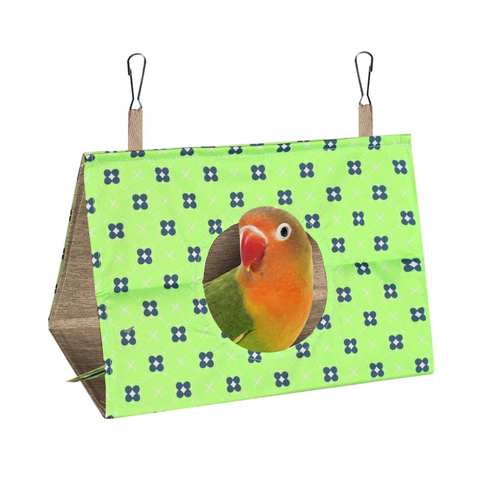 BDKMMS Bird Hanging Nest House, Parrot Hideaway Cave with Metal Hook, Breathable Bird Hanging Hammock for Budgerigar, Parakeet, Conure, Cockatiel, Mynah, Love Birds, Finches