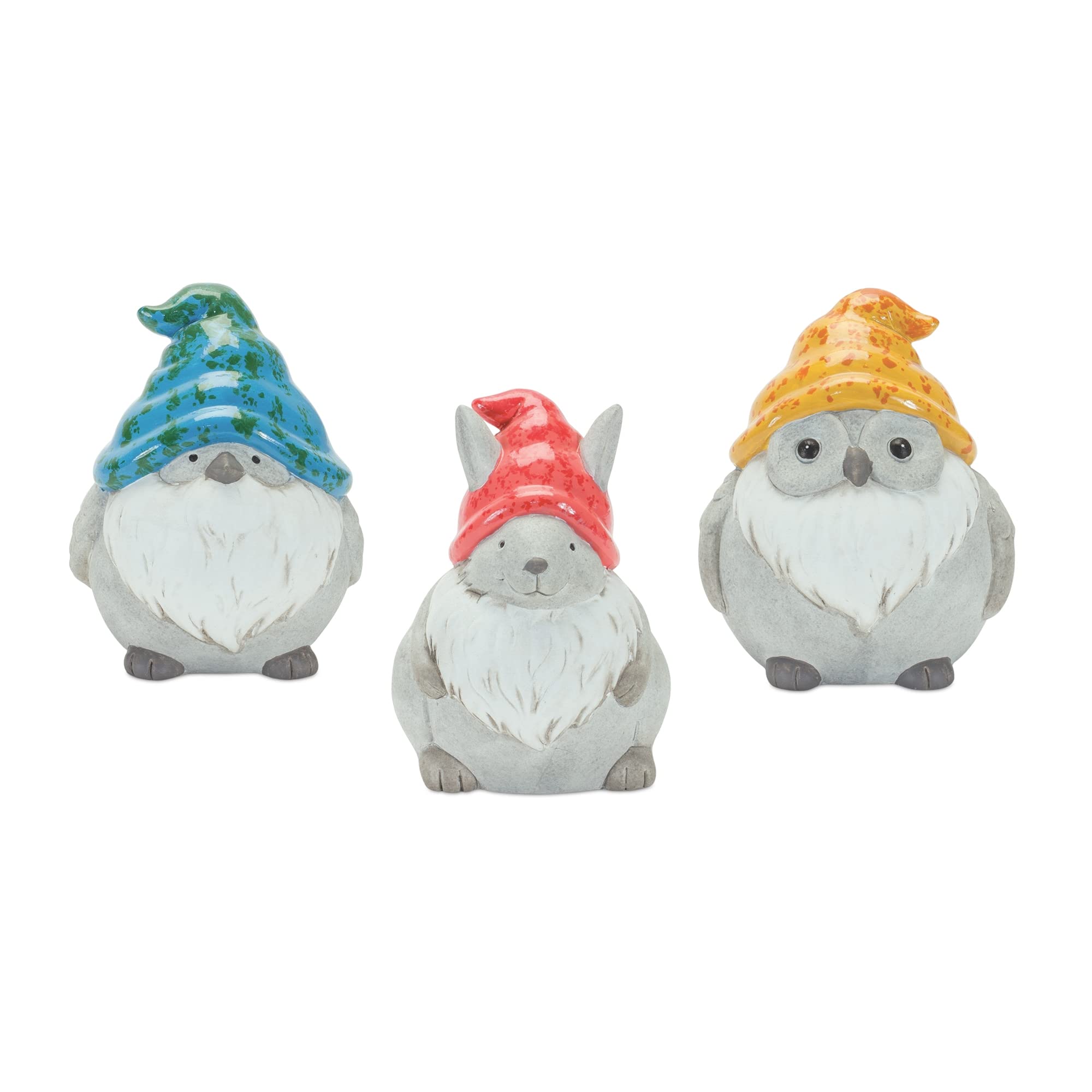 Amazon.com : Melrose Set of 6 Terra Cotta Animal Gnome with Grey