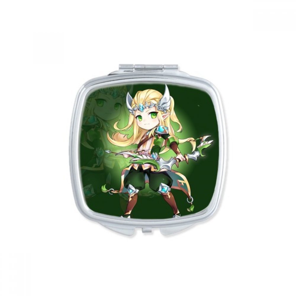 Miroir de poche dessin animé pour retouches maquillage nomade