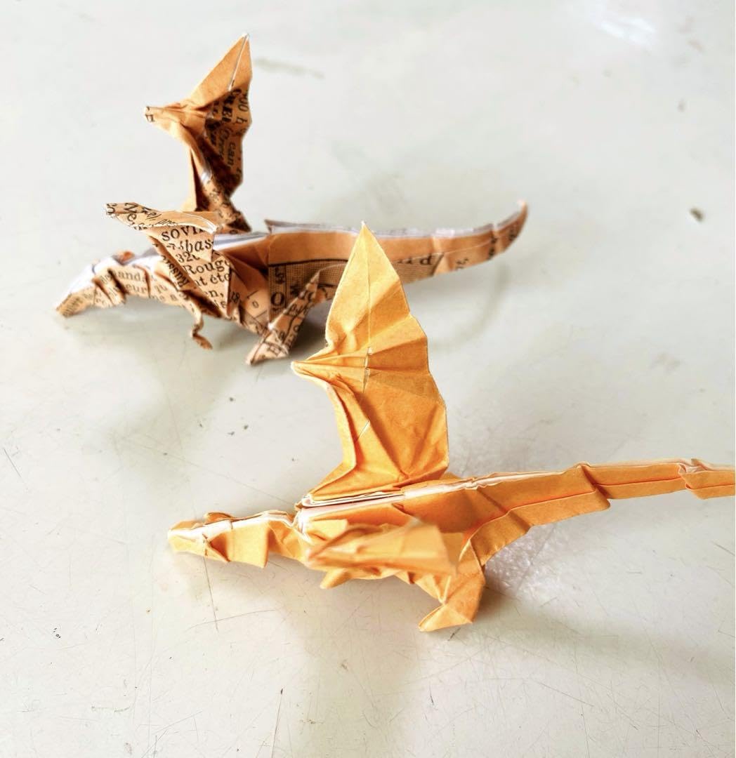 Amazon | 子どもが大好きなドラゴン折り紙 橙 | おりがみ | ホビー