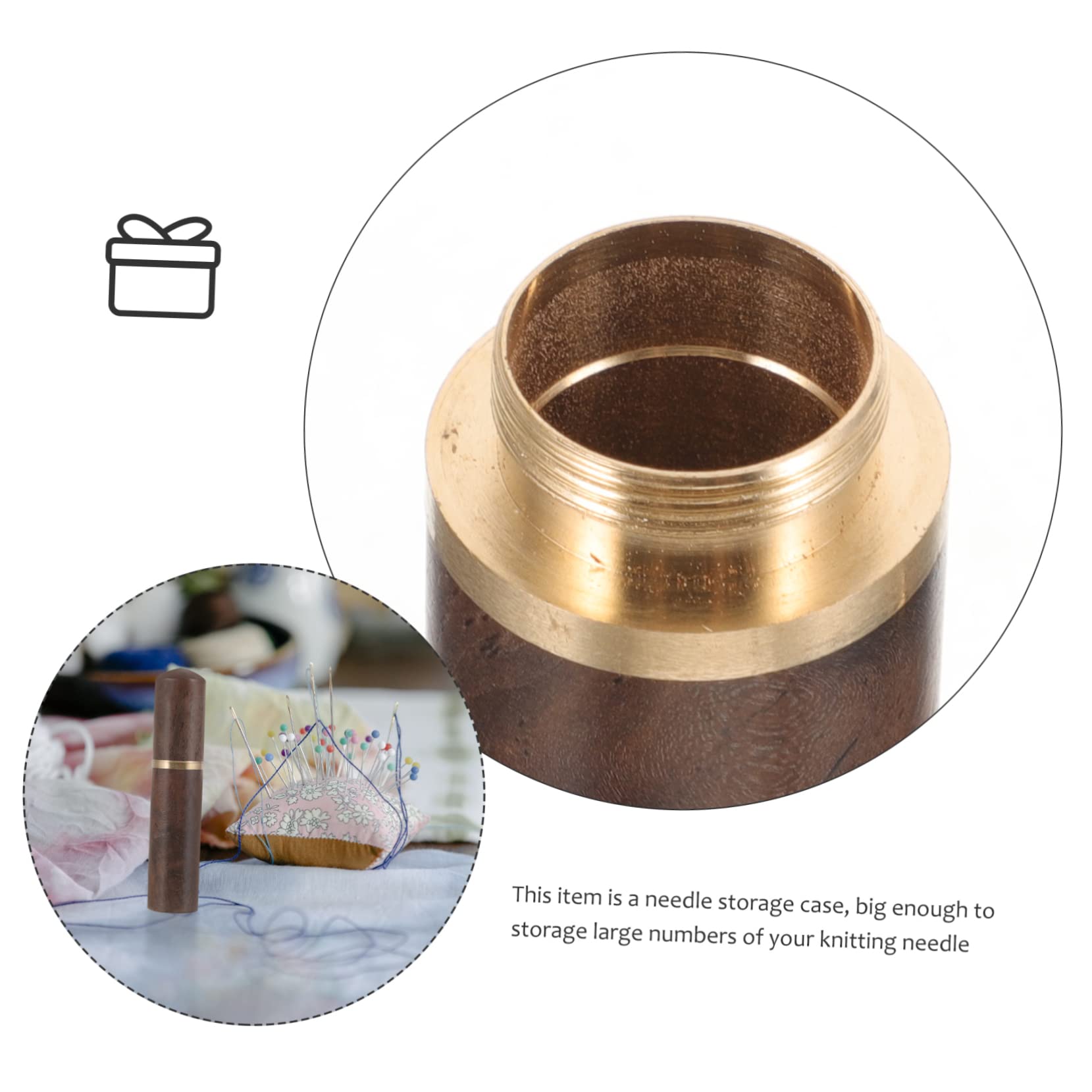 Homoyoyo Household Needle Case Fashionable Wooden Toothpick Holder Multi-Function Needle Holder Tube