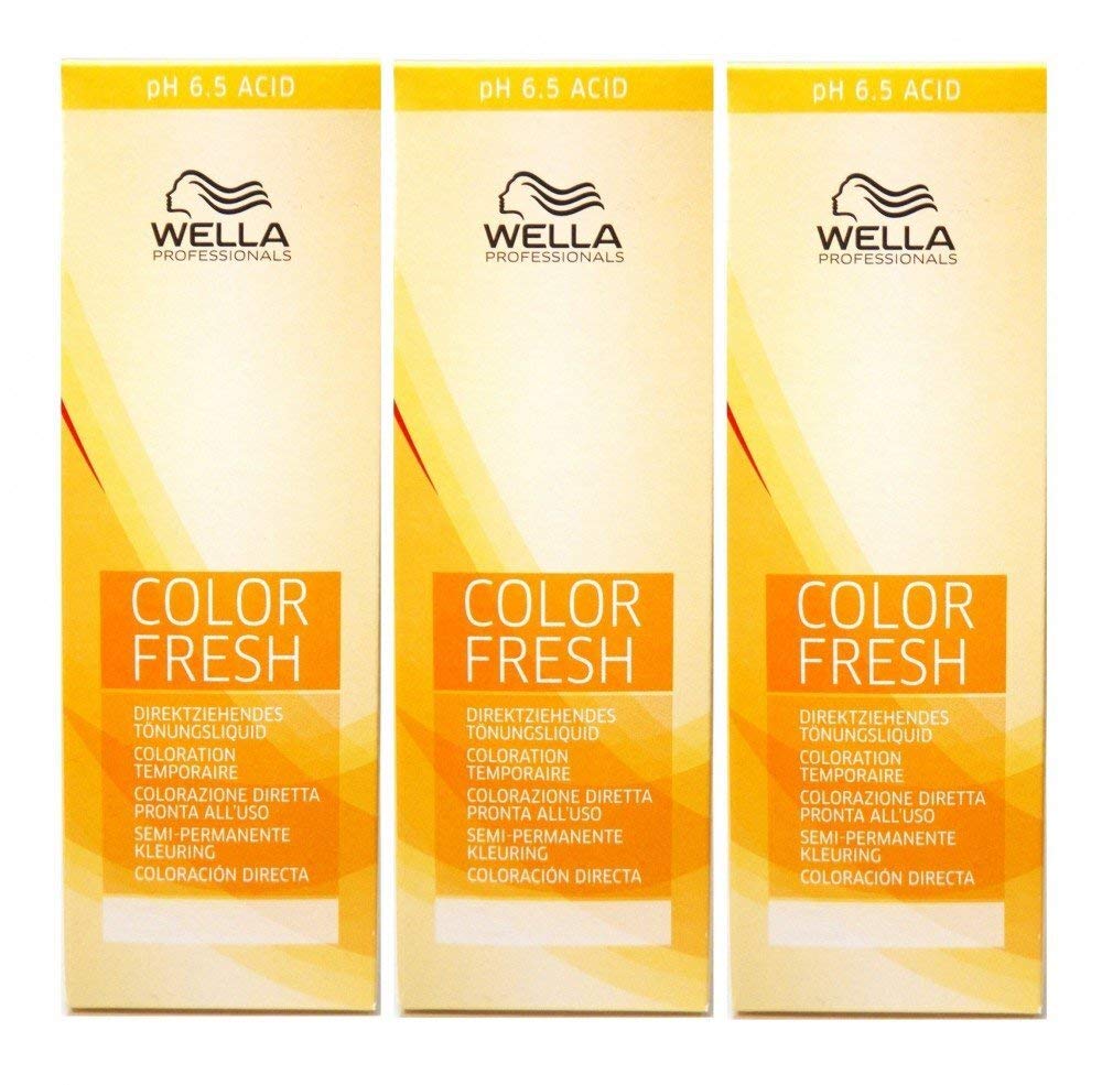 3 er Pack Wella Color Fresh Tönungsliquid 7/00 MITTELBLOND NATUR 75 ml