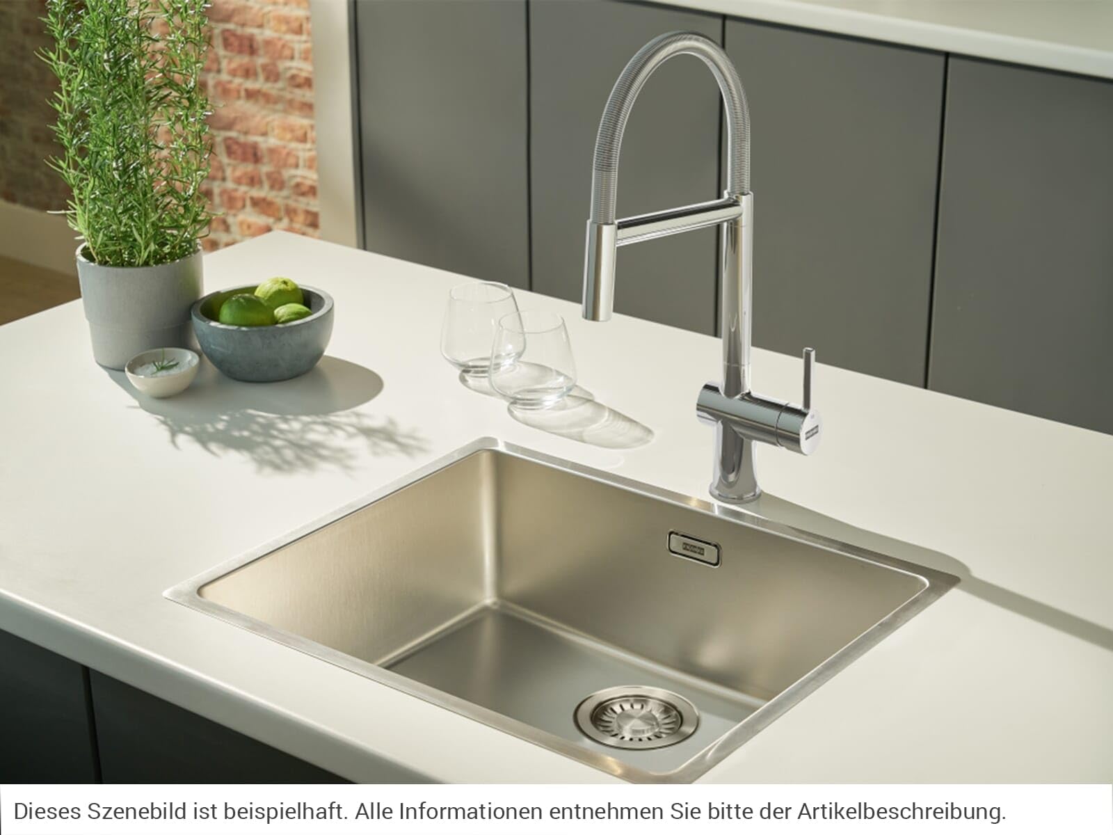FRANKE 115.0653.407, Robinet d'évier de cuisine Active Semi Pro spray, Chrome