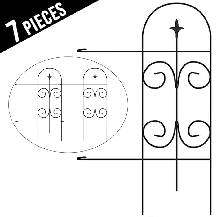 Buy Amagabeli Decorative Garden Fence 32in x 12ft Fencing Rustproof