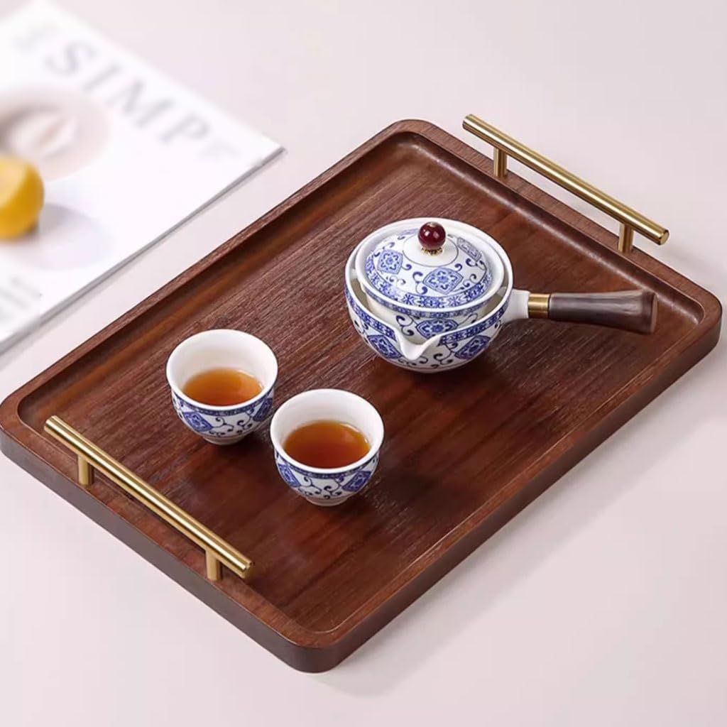 Bandejas Servir Comida Bandeja de té Rectangular Comida Frutas Taza Agua Juego Servicio Restaurante la Tarde en casa Mesa Cama