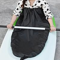 Vista 3 de GOTOTOP Faldas de spray de kayak ajustable Nylon Kayak Spray falda cubierta de accesorios de deportes acuáticos (gris)