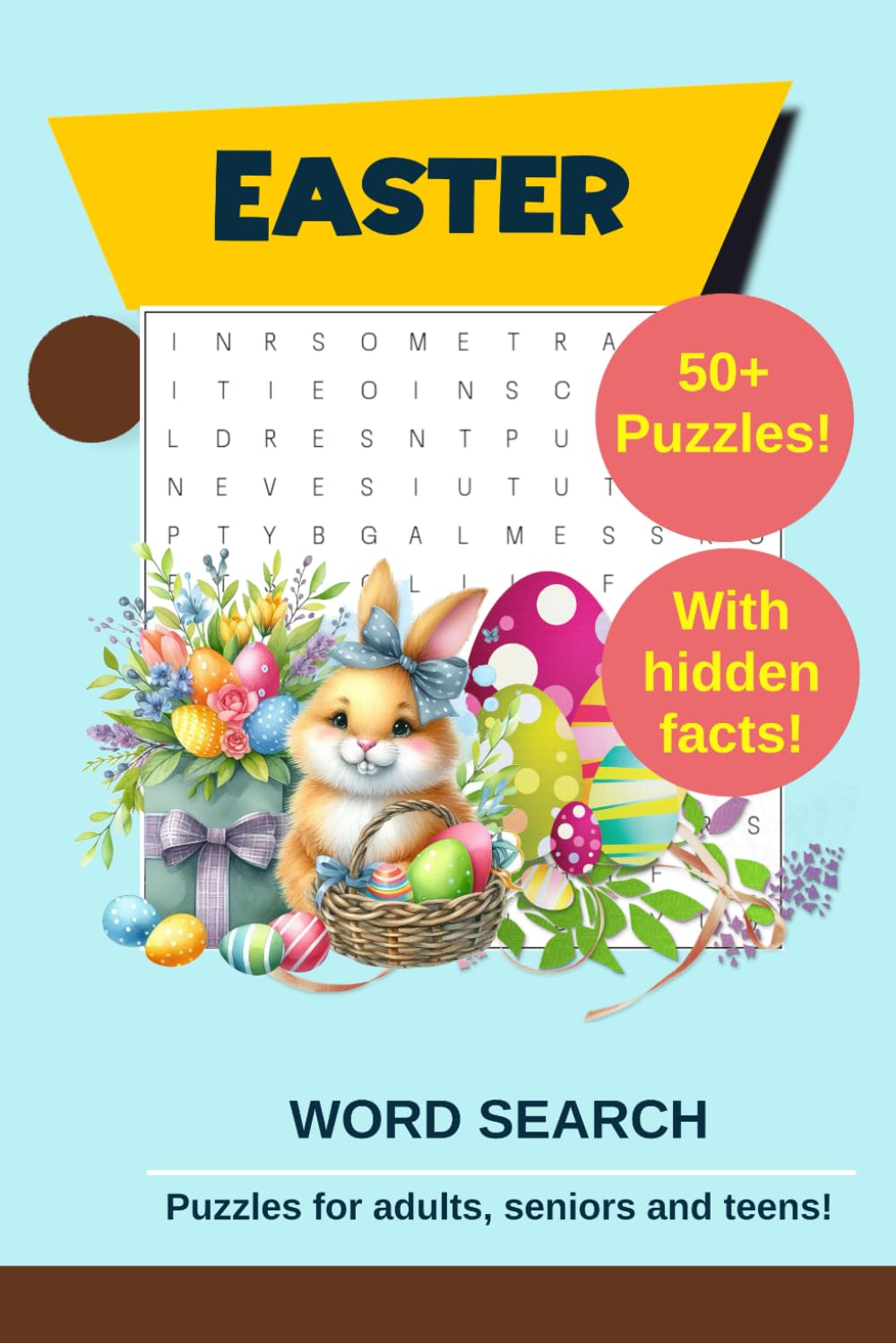 Easter Word Search Puzzles: Word searches with easy to read print about Easter - with hidden facts | 6x9 inches, 110 pages | 50+ puzzles ... Gift for Easter bunnies and Puzzle lovers