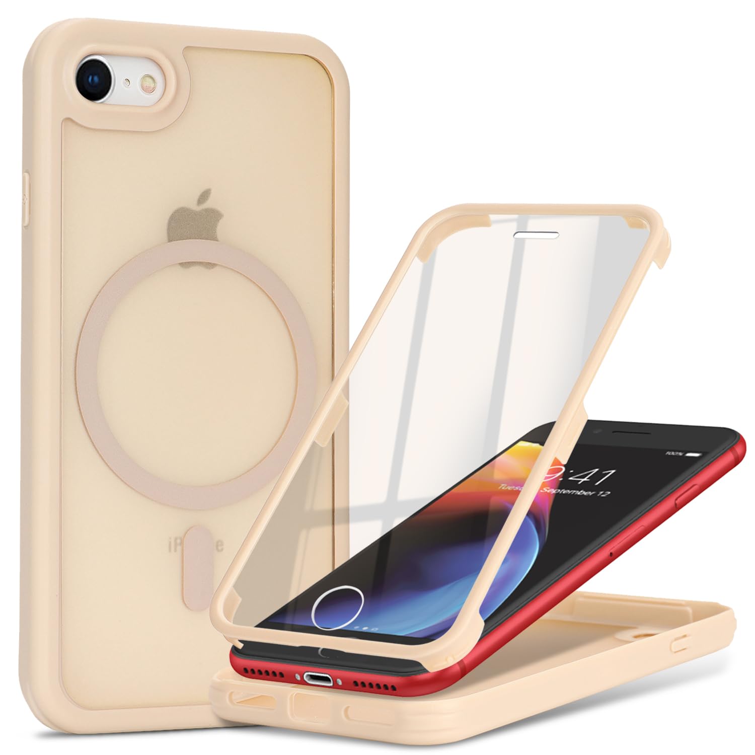 Magnetic for iPhone 7/8/SE(2020/2nd/2022/3rd) Case,Off-White