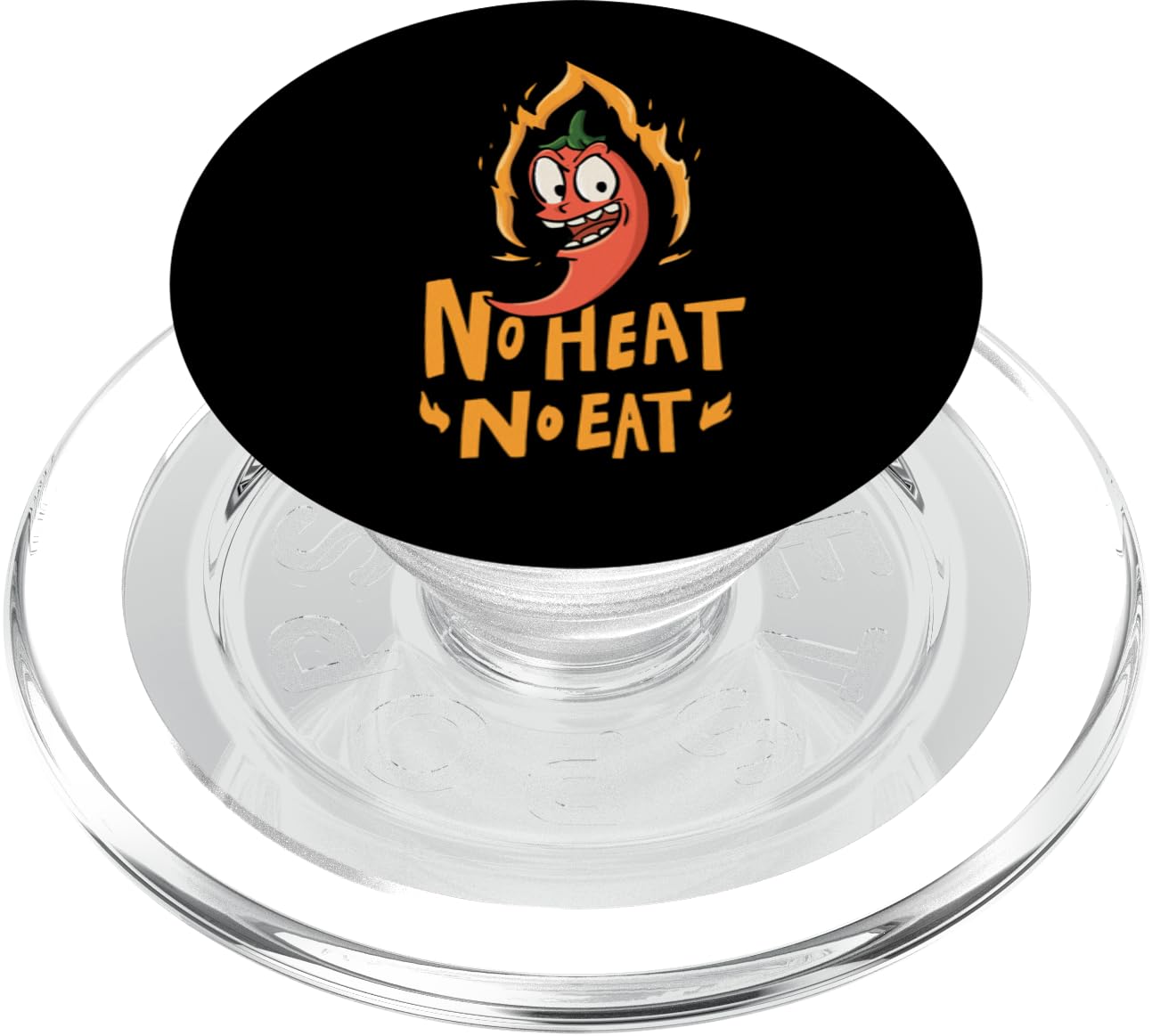Red pepper design Design for a Habanero Chili Lover PopSockets PopGrip for MagSafe, Clear