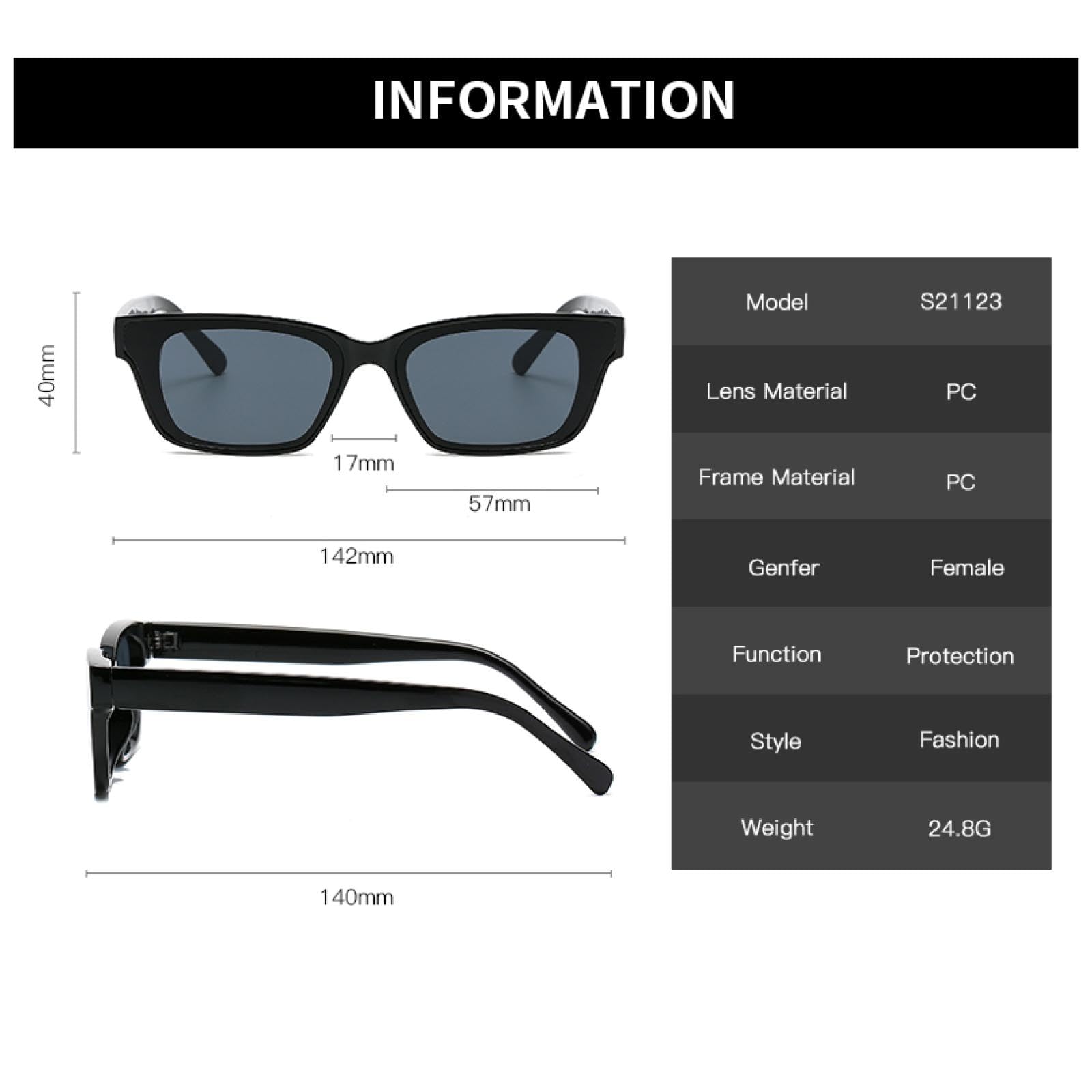 Gafas de sol con protección UV400 | Gafas de sol pequeñas tipo ojo de gato | Para hombre y mujer, para deportes al aire libre y conducción