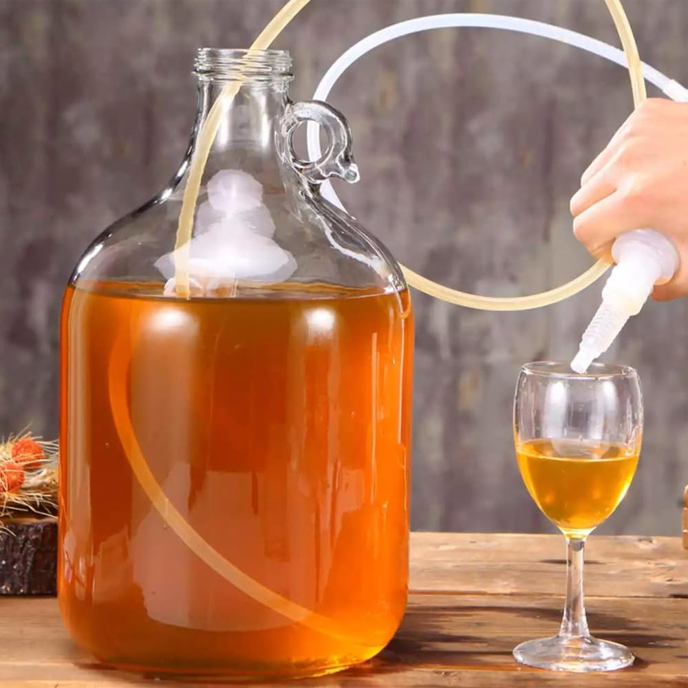Siphon à Vin/Bière En Silicone 2.5m - Avec Filtre Et Pince, Pour Brassage Maison