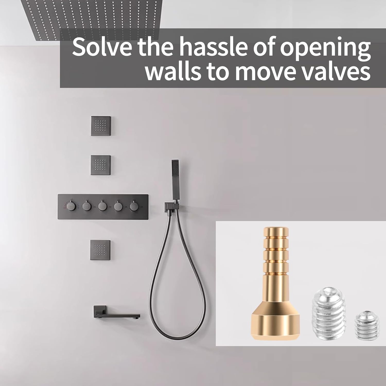 RP75137 Shower Valve Extension Kit,Shower Stem Extension Compatible Tub And Shower Faucets.Brass Construction