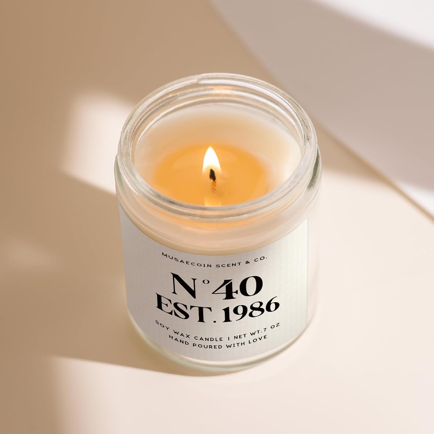 40th Birthday Gifts Women, 1986 Birthday Gifts for Women Men Scented Candle