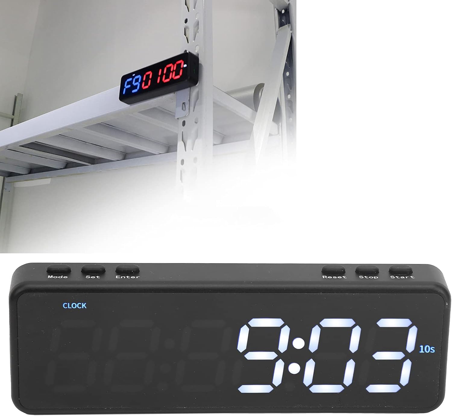 LED Display Interval Timer Clock Stopwatch Digital Timer Count Up Down for Gym Fitness