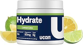 UCAN Hydrate Electrolyte Drink Mix (Lemon-Lime, 30 Servings) Sugar-Free, Keto-Friendly, Vegan, Non-GMO, Gluten-Free Electrolyte Powder with Potassium & Magnesium for Runners & Athletes