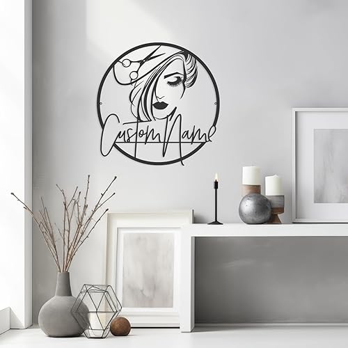Miniatura 8 de Personalized Hair Dresser Sign, Custom Name Sign, Hairdresser Metal Wall Art, Hair Stylist Name, Logo Sign, Beauty Salon Decoration, Handmade Sign,