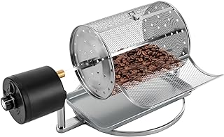 Coffee Roaster Machine,110V-240V Coffee Roaster Drum Household Gas, Coffee Bean Roaster, Peanuts Pine Nuts Roaster Wireless With 250g Capacity For Homes, Cafes, Hotels