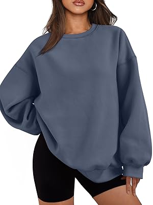 EFAN Womens Oversized Sweatshirts Hoodies Fleece Crewneck Sweaters Casual Tops Comfy Fall Fashion Outfits Winter Clothes 2025