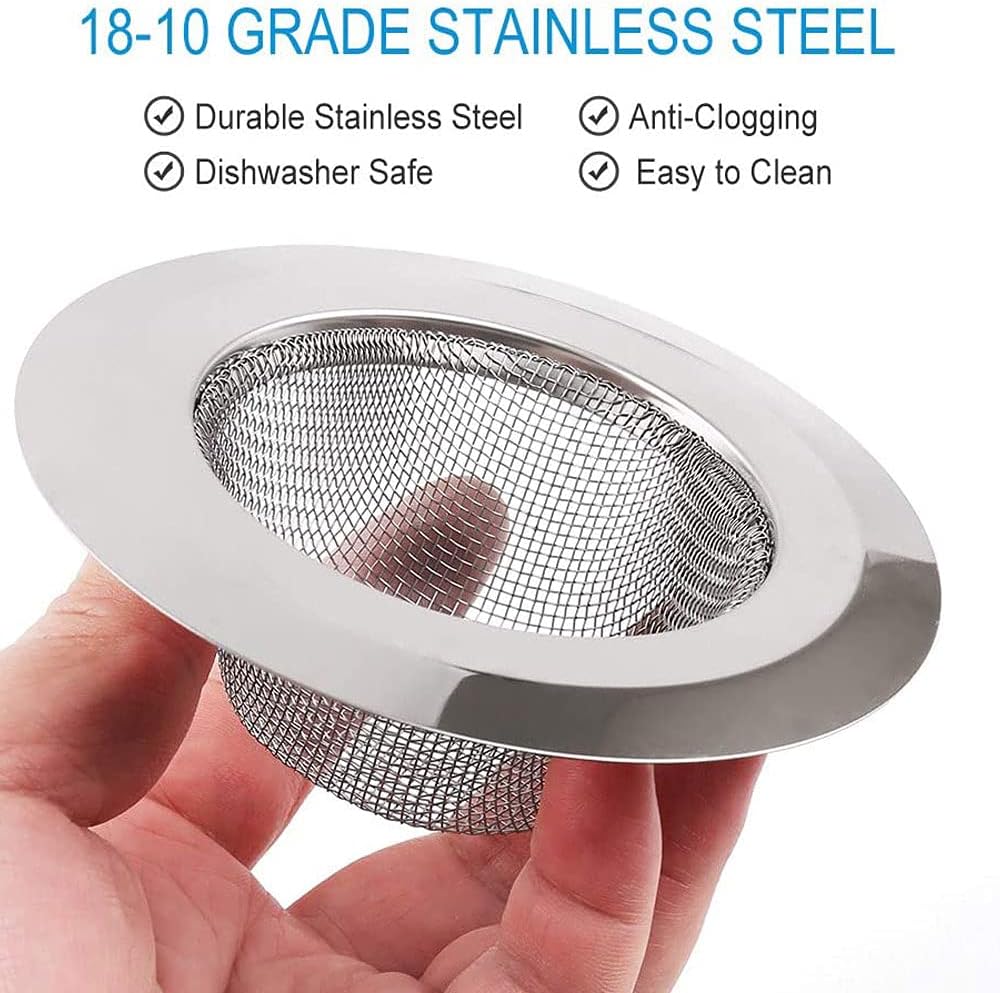 Kitchen Sink Strainer Stainless Steel, kitchen Sink Drain Strainer, Sink Strainers for Kitchen Sinks (Inner Ring Size- 4 CM, Material-Stainless Steel)