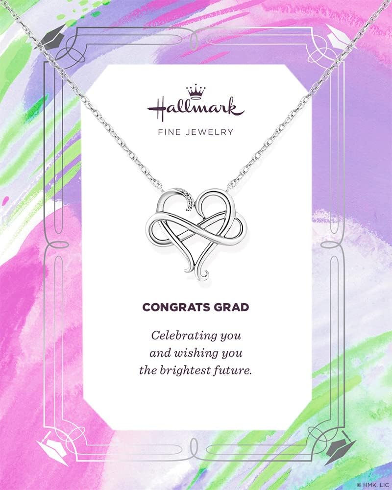 Amazon.com: Jewelili Hallmark Fine Jewelry Graduation Day Infinity ...