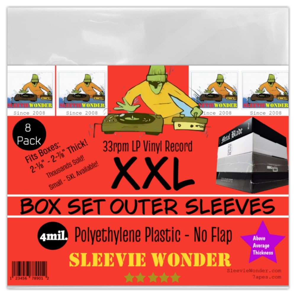 Amazon.com: Sleevie Wonder XXL Box Set Sleeves (8) No Flap 4mil