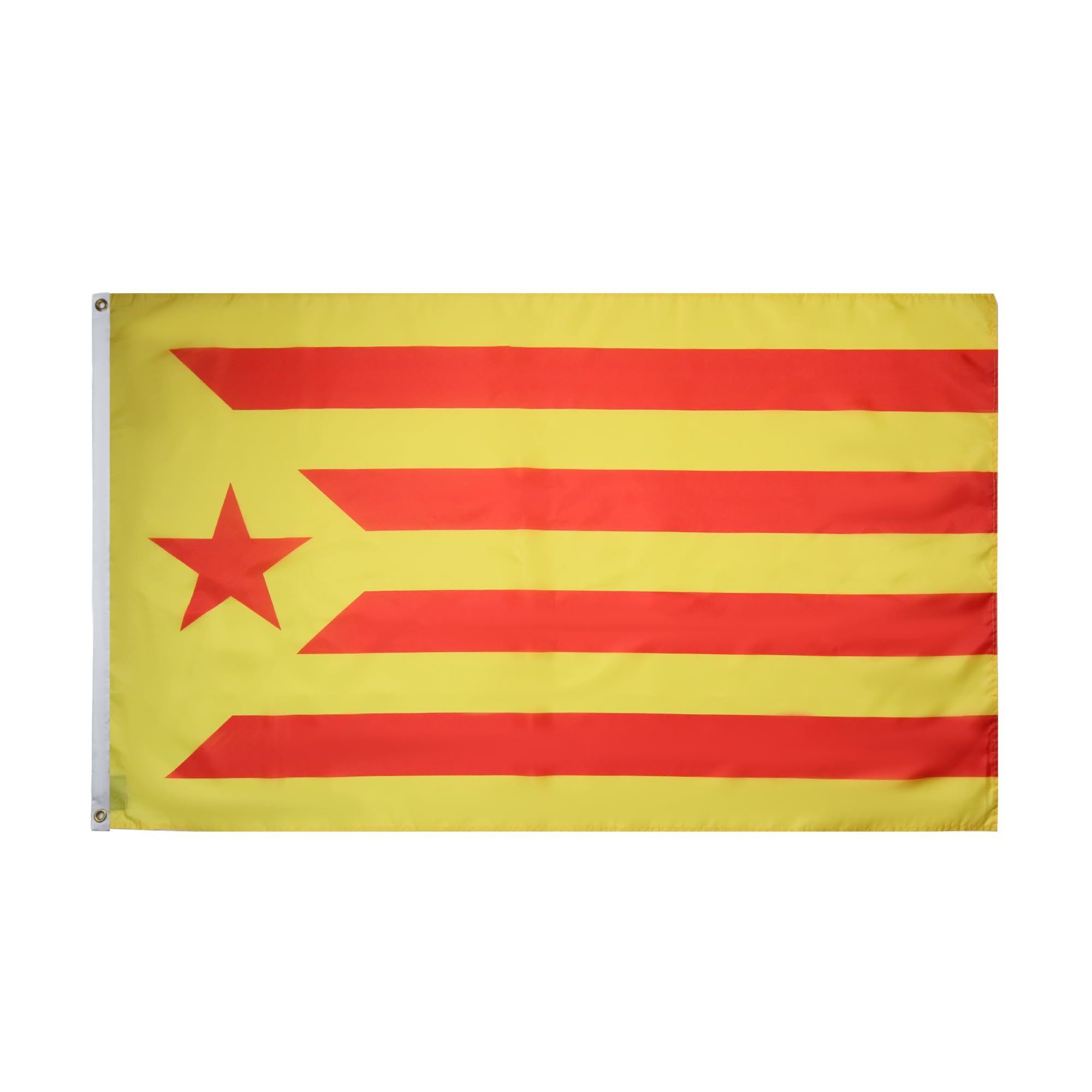 AZ FLAG - Catalonia Estelada Vermella Flag - 2x3 Ft - 100D Polyester Independentist Catalan Groga Banner with Two Metal Grommets - Fade Resistant - Vivid Colors - 2' x 3' Feet - 90x60 Cm