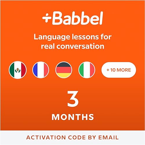 Babbel Language Learning Software - Learn to Speak Spanish, French, English, & More - 14 Languages to Choose from - Compatible with iOS, Android,