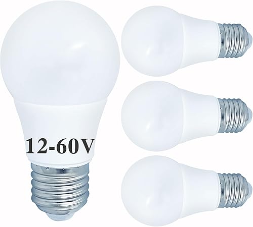 Miniatura 1 de Bombilla LED de 12 V, equivalente a 4 W, equivalente a 40 W, bombillas de bajo voltaje ACDC 12-60V blanco cálido 3000K 400lm, lámpara A15 E26,