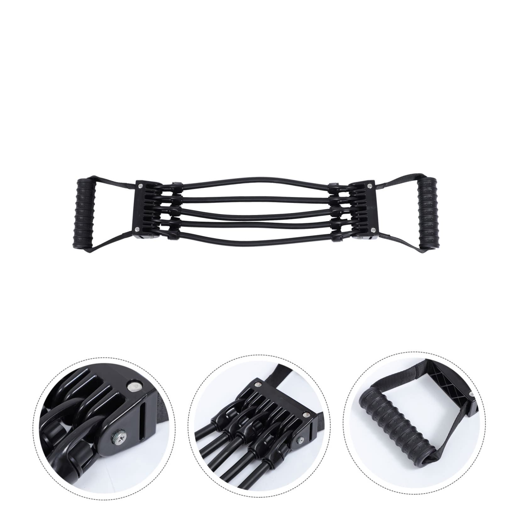 BESTonZON Widerstandsband Brusttrainer Kreativer Fitness Expander für Zuhause Schwarz für Krafttraining und Fitnessanwendungen