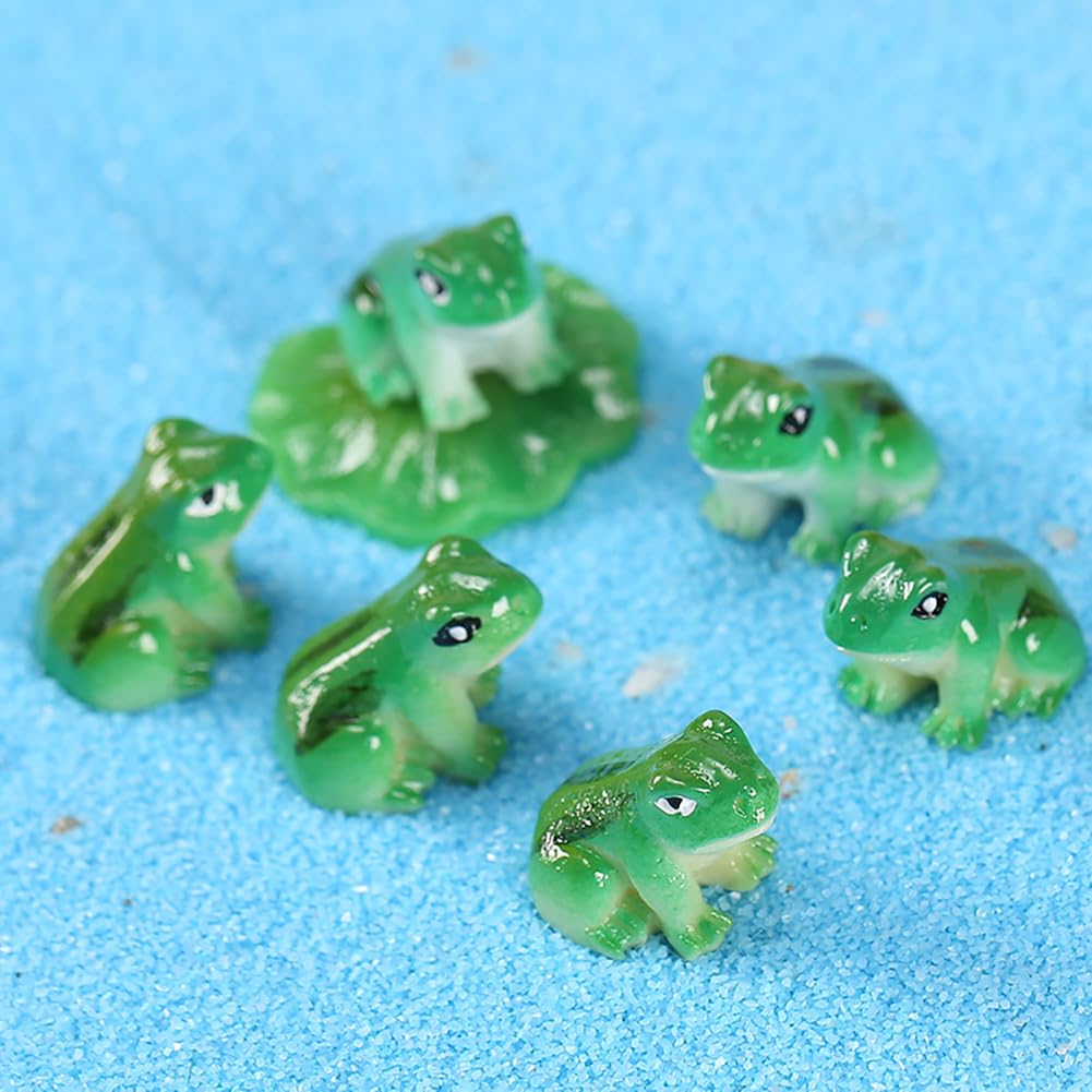 JIHUOO 30 Pcs Resin Mini Frogs Small Green Plastic Frogs Miniature Frogs Figurines Cute Frog Figures Fairy Garden Decor Frogs Landscape Ornaments - Image 2