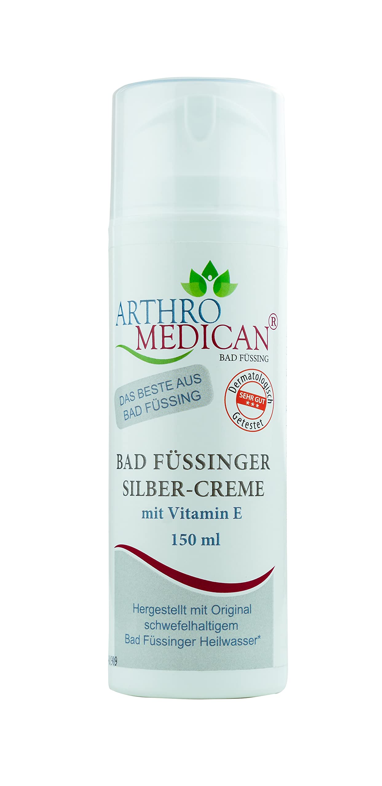 Arthro Medican Bad Fußinger Silver Cream with Vitamin E, Panthenol and Micro Silver 150ml