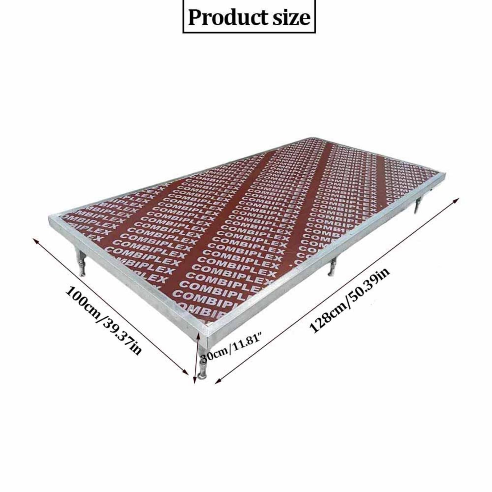 Tarima de escenario plegable, sistema modular, tarima compacta, tarima plegable para escenarios de espectáculos, plataforma de entretenimiento para conciertos, bares y fiestas (128x100 cm)
