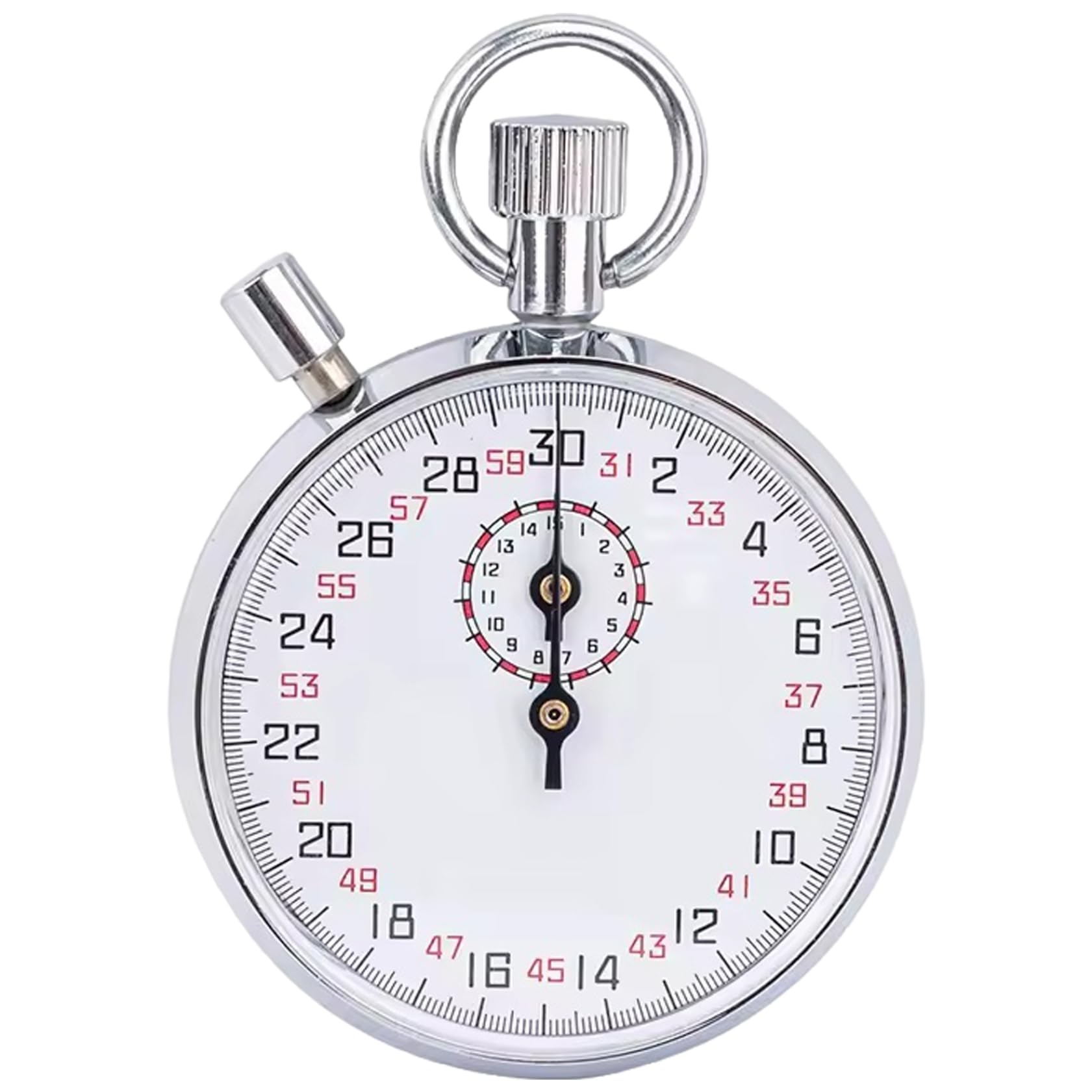 Cronometro meccanico Cronometro analogico in acciaio inossidabile anni '30 con timer portatile in pausa per corsa, allenamento ed esperimenti