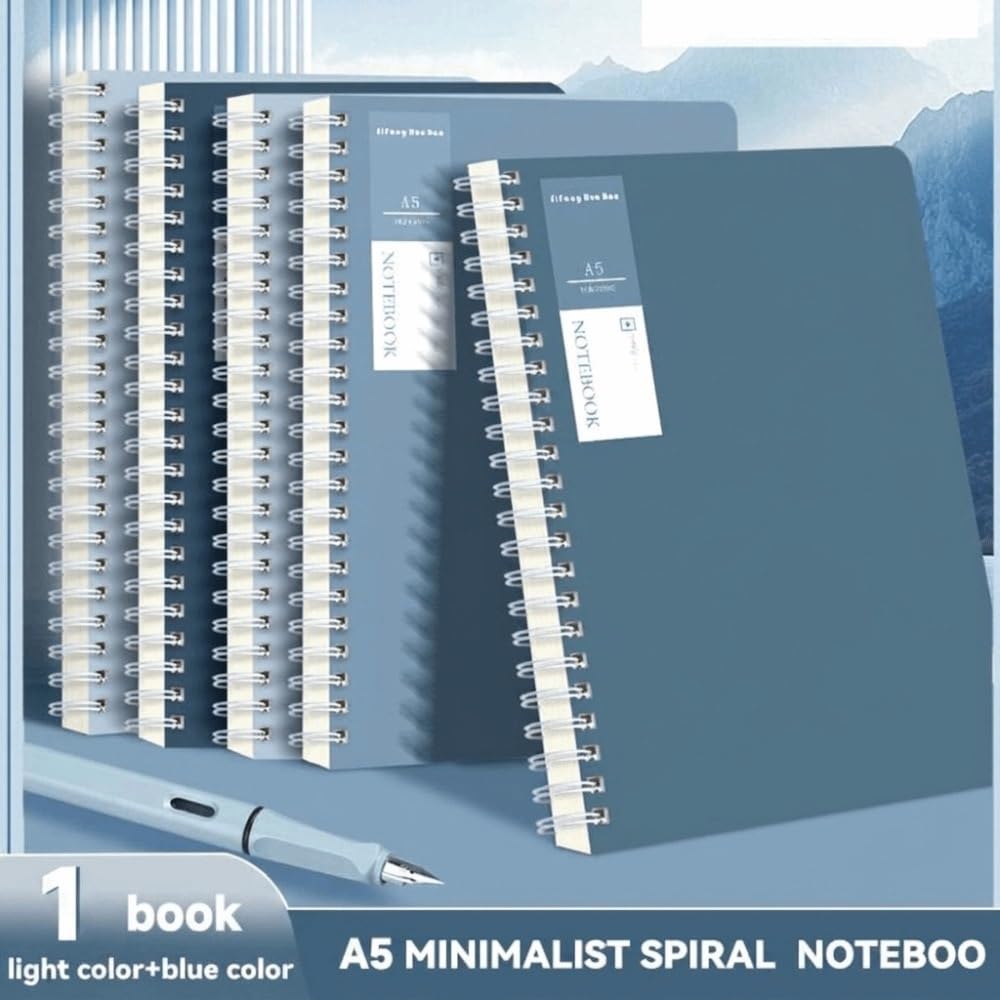 Cahier à spirale de conception à double bobine 5 pièces