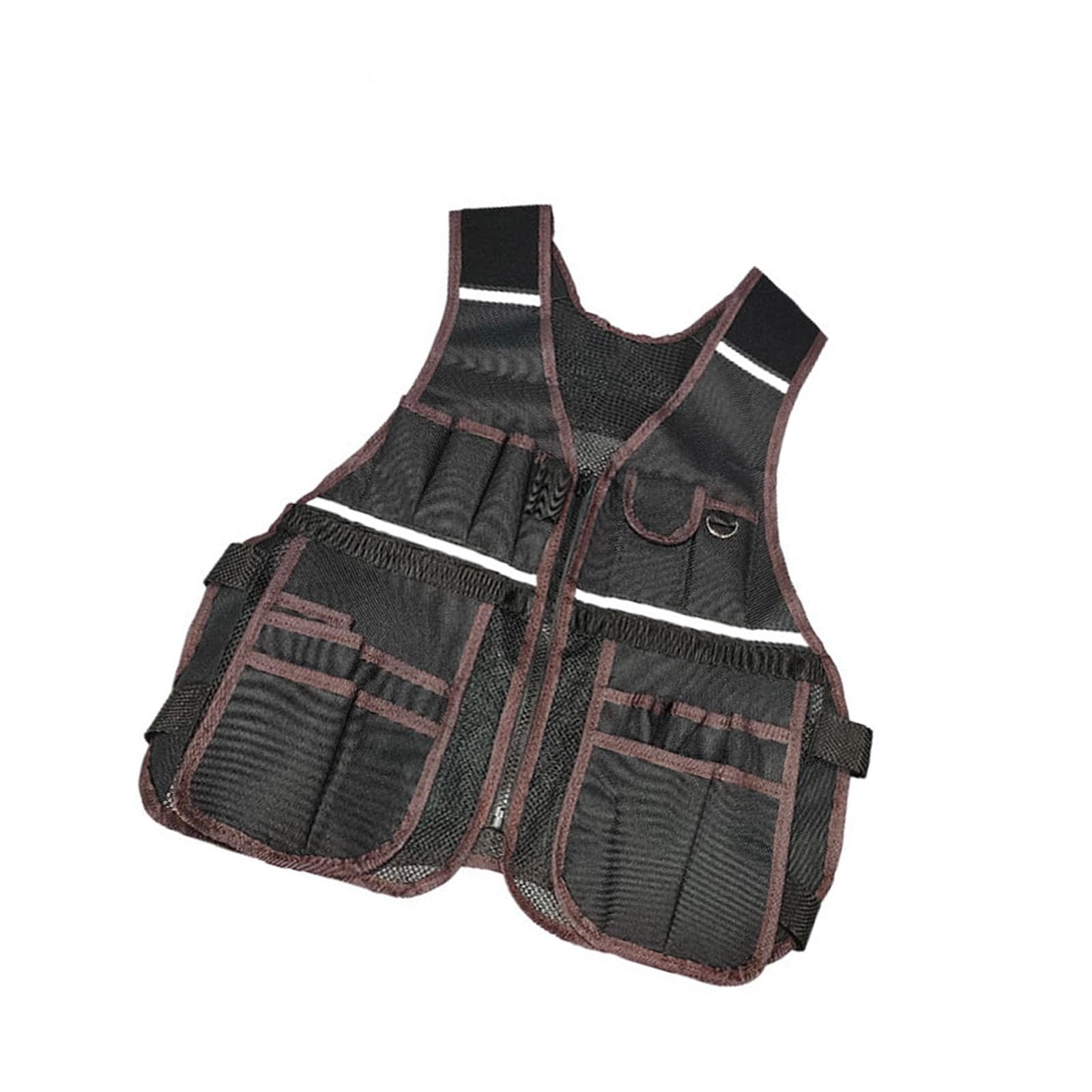 Apglsxy Coffee Color Industrial Tool Carriers Vest Electrician Tool Vest With Multiple Pocket For Carpenters Garden Professional Electrician